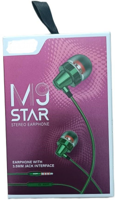HSONEX M9 Star Stereo Earphones Wired(Green, In the Ear)