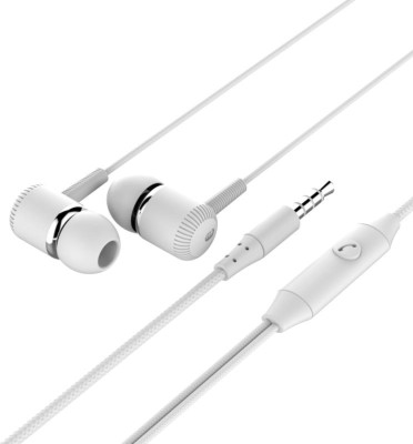 Zusix Vibesix VX-05 Wired Earphone Handsfree with Mic Wired Headset(White, In the Ear)
