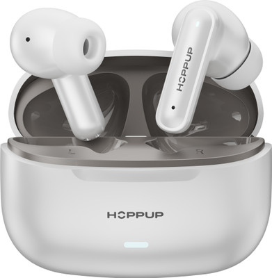 HOPPUP AirDoze F52 Earbuds with 40H PlayTime, 40MS Low Latency, AI ENC & 5.4v Bluetooth(White, True Wireless)