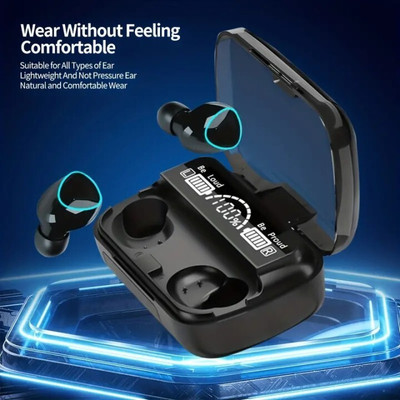 Seashot M10 TWS Bluetooth V5.1 in-Ear Wireless Earbuds with Upto 4 Hours Playback Bluetooth(Black, True Wireless)