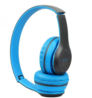 BAGATELLE New Arrival Thunder Bass Bluetooth Mp3 3D Headset with calling mic Bluetooth(Blue, On the Ear)