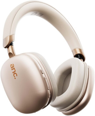 GOBOULT Fluid X Pro ANC Calling, 70H Battery, 40mm Drivers, Foldable design, Gaming Mode Bluetooth & Wired(Beige, On the Ear)