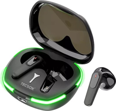 TecSox ProBus Wireless Earbuds| IPX Truly Wireless |30hrs Best Low Latency Gaming TWS Bluetooth Headset(Black, True Wireless)