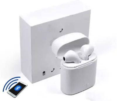 Gadget Master I7s bluetooth headphone wireless with microphone Bluetooth(White, In the Ear)