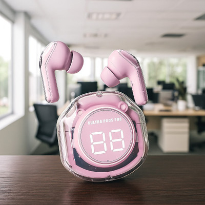 Wingster True Wireless Bluetooth Headphones & Earbuds Earphones with MicE19 Bluetooth(Pink, In the Ear)