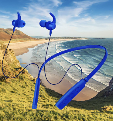 GPQ STORE Rokerz 235 Pro Wireless Bluetooth Neckband(0B.212 Bluetooth(Blue, In the Ear)