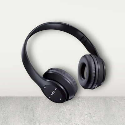 house of common High-Quality Bluetooth Headphones with Mic for Immersive Sound._WJ Bluetooth & Wired(Black, On the Ear)