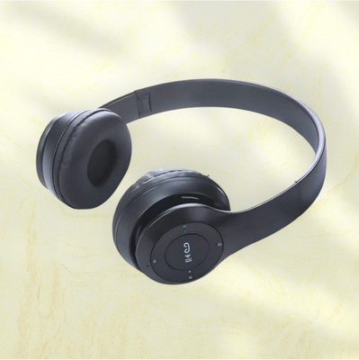 GDS Music Headphones with Mic & SD Card Reader, Extended Battery_HZ Bluetooth & Wired(Black, On the Ear)