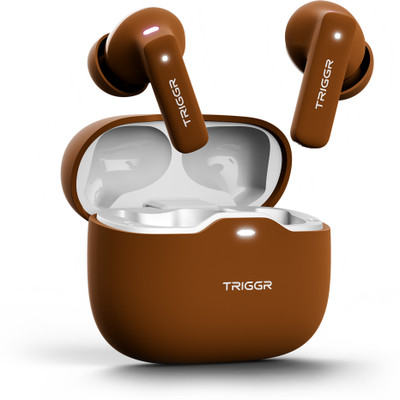 TRIGGR Apex S2 2025, Dual Pairing, 60H Battery, Preset EQ, Quad Mic ENC, Rubber Finish Bluetooth(Mocha Mousse, True Wireless)
