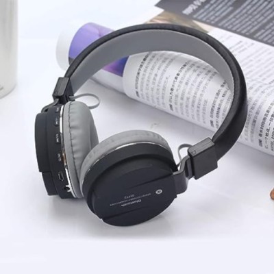 Clairbell NIZ47Headphone SH-12 Bluetooth Over The Ear Wireless Headset Earphone Handsfree Bluetooth Headset(Black, True Wireless)
