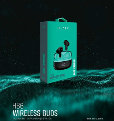 Heatz HB6 Bluetooth(Black, True Wireless)