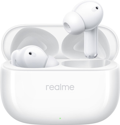 realme Buds T310 with 12.4mm Driver, 46dB ANC, Spatial Audio and upto 40 hours Playback Bluetooth(Agile White, True Wireless)