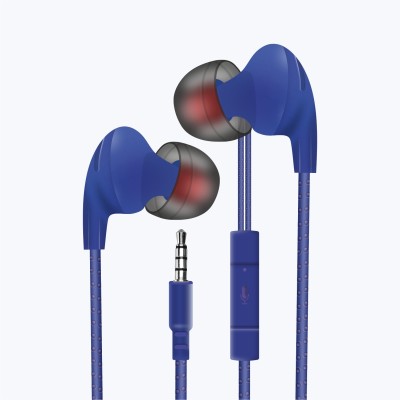 NEXTGEN Wired Headset-270 with In built Microphone,Stereo Earbuds 3.5mm Jack Wired Headset(Blue, In the Ear)
