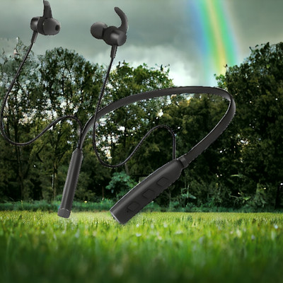 GPQ STORE Rokerz 235 Pro Wireless Bluetooth Neckband(0.4375 Bluetooth(Black, In the Ear)