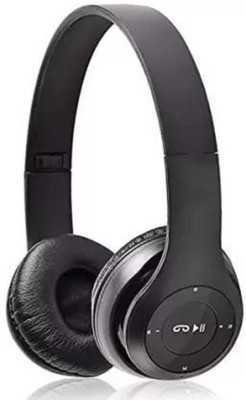 icall 2024 NEW P47 Wireless Portable Gaming Headphone Bluetooth & Wired(Black, On the Ear)