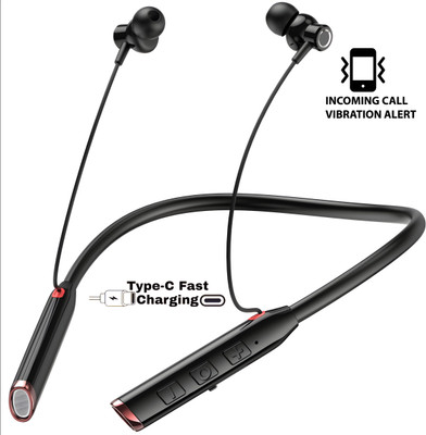 GREE MATT N80 Vibration Alert 48 Hours Playtime Cancellation Waterproof Neckband B26 Bluetooth(Black, In the Ear)