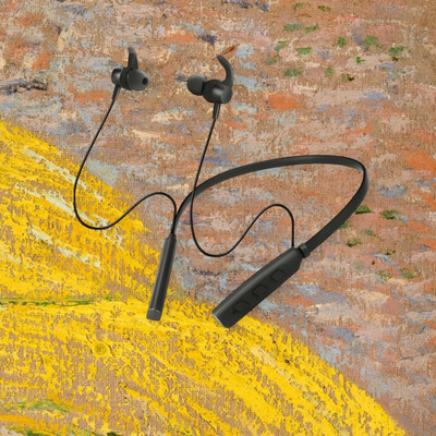 GPQ STORE Rokerz 235 Pro Wireless Bluetooth Neckband(0.4131 Bluetooth(Black, In the Ear)