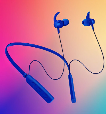 GPQ STORE Rokerz 235 Pro Wireless Bluetooth Neckband(0B.154 Bluetooth(Blue, In the Ear)