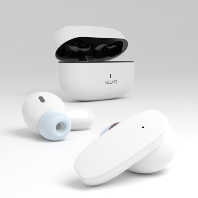 Blunt AirMax True Wireless Earbuds BT 5.2 HD Mic|40H Playtime | IPX Waterproof Bluetooth Headset(White, True Wireless)