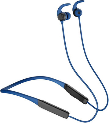Techobucks BEST PRICE Wireless Thumping Bass Sound Headphone Neckband 25Hrs Playback Bluetooth(Blue, On the Ear)