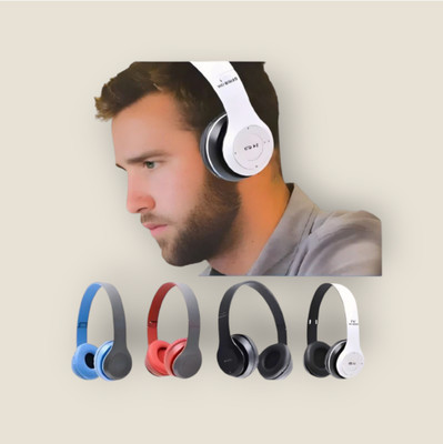 house of common Stereo Overhead Headphones with Mic & SD Card, Durable Battery Life_H9 Bluetooth & Wired(Black, On the Ear)