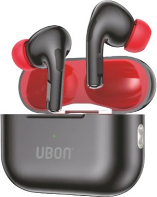 Noor J26 Earbuds V5.3 With 40 hr Play time With ANR Enable Bluetooth(Black Red, In the Ear)