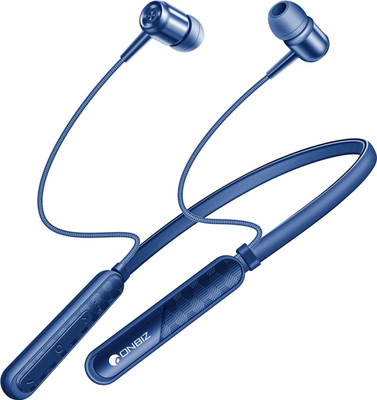 ONBIZ Wireless Neckband with 20+ HRS Playtime, ENx™ Clear Voice Calls and 10MM Drivers Bluetooth Headset(Blue, In the Ear)