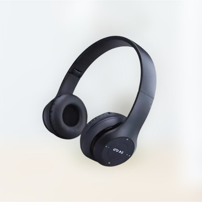 TWS Stereo Quality Wireless Headphones with Mic & SD Card_NV Bluetooth & Wired(Black, On the Ear)