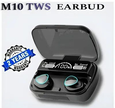 SKYPHR S10 Wireless Earbuds TWS 5.1 Dual LED Digital Display Ear Earphones M10-65 Bluetooth(Black, In the Ear)