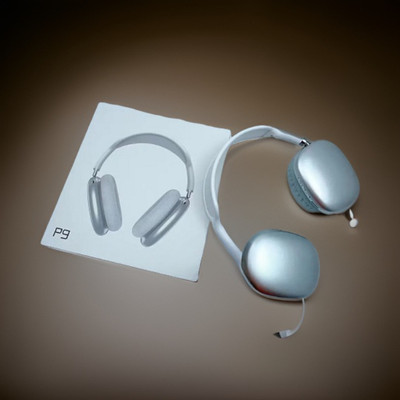 GUGGU 34j_P9 Wireless Bluetooth Over-Ear HeadsetUnleash the Immersion Bluetooth(Silver, On the Ear)