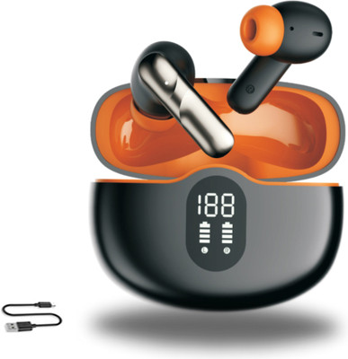 Chaebol 60H Playtime Fast Charging, HiFi Sound, Quad-Mic ENC, 13mm Driver,Bluetooth 5.3 Bluetooth(Black, Orange, True Wireless)