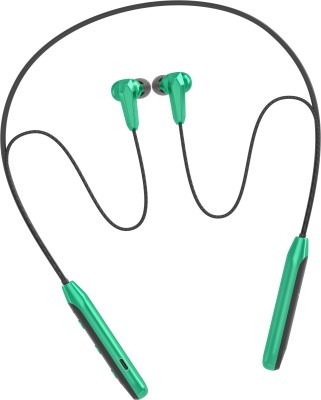 IZWI New 2023 BLAST BASS 233 +Pro Neckband Wireless With Mic Headphones/Earphones Bluetooth Headset(Green, In the Ear)