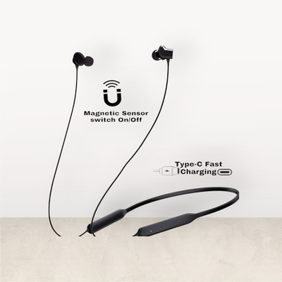 TWS Pro Neckband With Upto 48 Hours Playback & Fast Charging Earphone_GZ Bluetooth & Wired(Black, In the Ear)