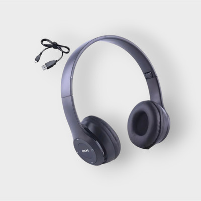 house of common Foldable Wireless Gaming Headphones with Mic and Surround Sound_KD Bluetooth & Wired(Black, On the Ear)