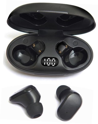CIHROX True Wireless in Ear Bluetooth 5.1 with Microphone, Deep Bass, IPX7 Waterproof Bluetooth Headset(Black, True Wireless)
