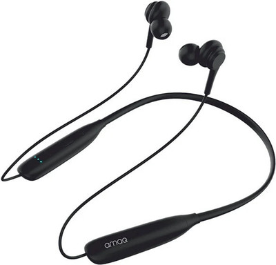 amaq RAST Neckband,Snug fit,10mm Bass Driver,Calling Mic. Bluetooth(Black, In the Ear)