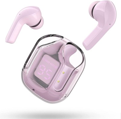 ASTOUND TAX-128 Wireless LED Display TWS Earphone Bluetooth Headset(Pink, In the Ear)