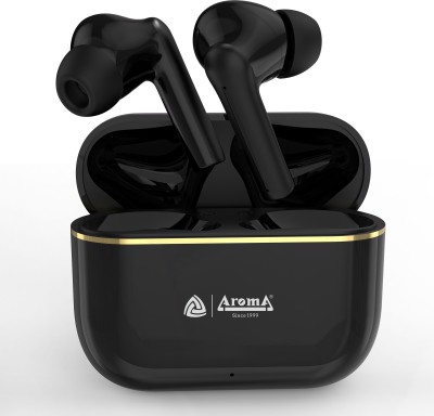 Aroma NB140 Galaxy 50 Hours* Playtime, Deep Bass, Fast Charging Earbuds Bluetooth Headset(Black, In the Ear)