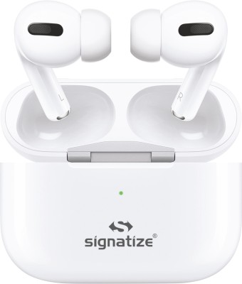 SIGNATIZE Wireless in Ear Earbuds Big Speaker Drivers, 20H Playtime, Touch Control TWS Bluetooth Headset(White, True Wireless)