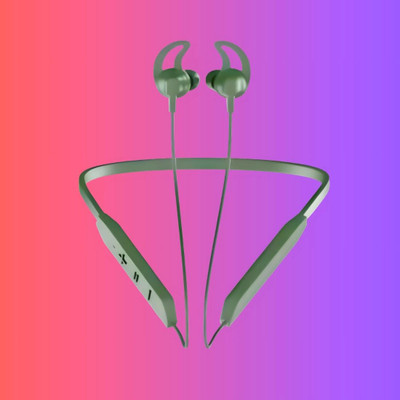 Clairbell Bluetooth Headset Neckband with mic BT-Max 30H Playtime & Calling VibrationP274 Bluetooth(Green, True Wireless)