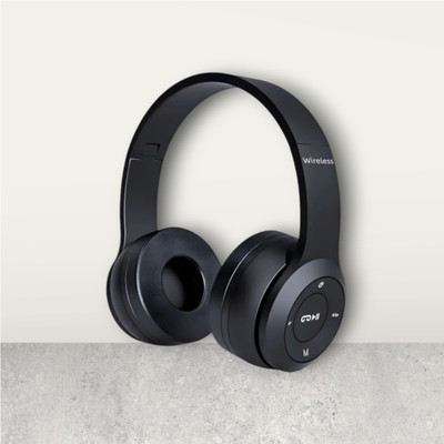GDS Lightweight Wireless Over-Ear Headphones with AUX Compatibility_CY Bluetooth & Wired(Black, On the Ear)