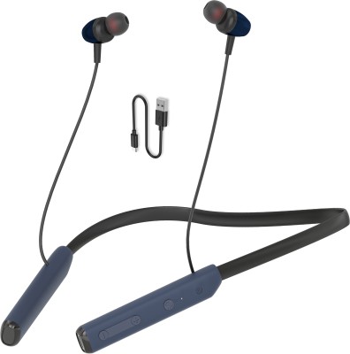 IZWI Neckband Sound Stereo Bluetooth Waterproof Bt Wireless Sport Headphones Bluetooth Headset(Blue, In the Ear)
