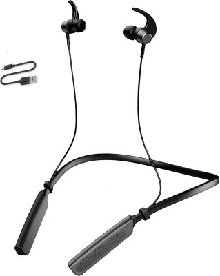ZTNY Neckband with Powerful Bass, Rich Sound, Fast Charging, Premium Finish-E Bluetooth Headset(Black, In the Ear)