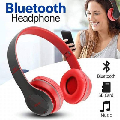 4uonly P47 WIRELESS BLUETOOTH HEADPHONE WITH HIFI QUALITY SOUND BASS AND17 Bluetooth(Black, On the Ear)