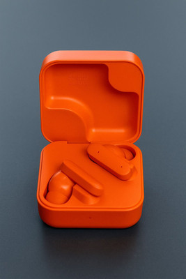 PREMBROTHERS Buds 2 48 dB Hybrid ANC, Ultra Bass Technology 2.0, Long Battery life Bluetooth(Orange, In the Ear)