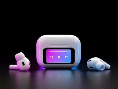 Abgrow TWS ANC (32dB) Smart Touch Display Wireless Buds TypeC Fast Charging Bluetooth Bluetooth(White, True Wireless)