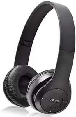 icall 2024 New Headphone P47 Wireless Sports with Microphone Bluetooth & Wired(Black, True Wireless)
