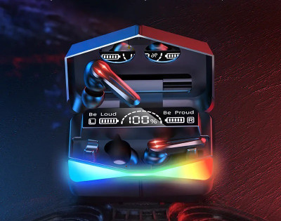 ASTOUND TWS Bass Sound LED Display Earbuds Bluetooth Gaming(Black, In the Ear)