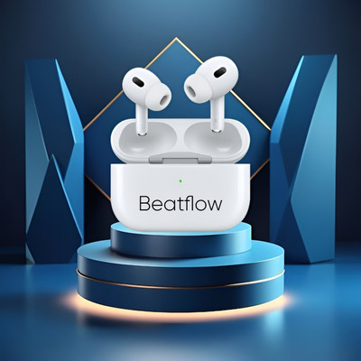 BeatFlow Buds2 Pro with 48Hrs Playback,Deep Bass,BM211 Bluetooth(White, True Wireless)