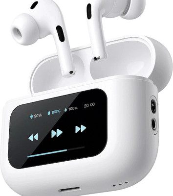 Sanvi Traders Airbuds pro with Display with LED Touch Screen Bluetooth(White) Bluetooth(White, True Wireless)